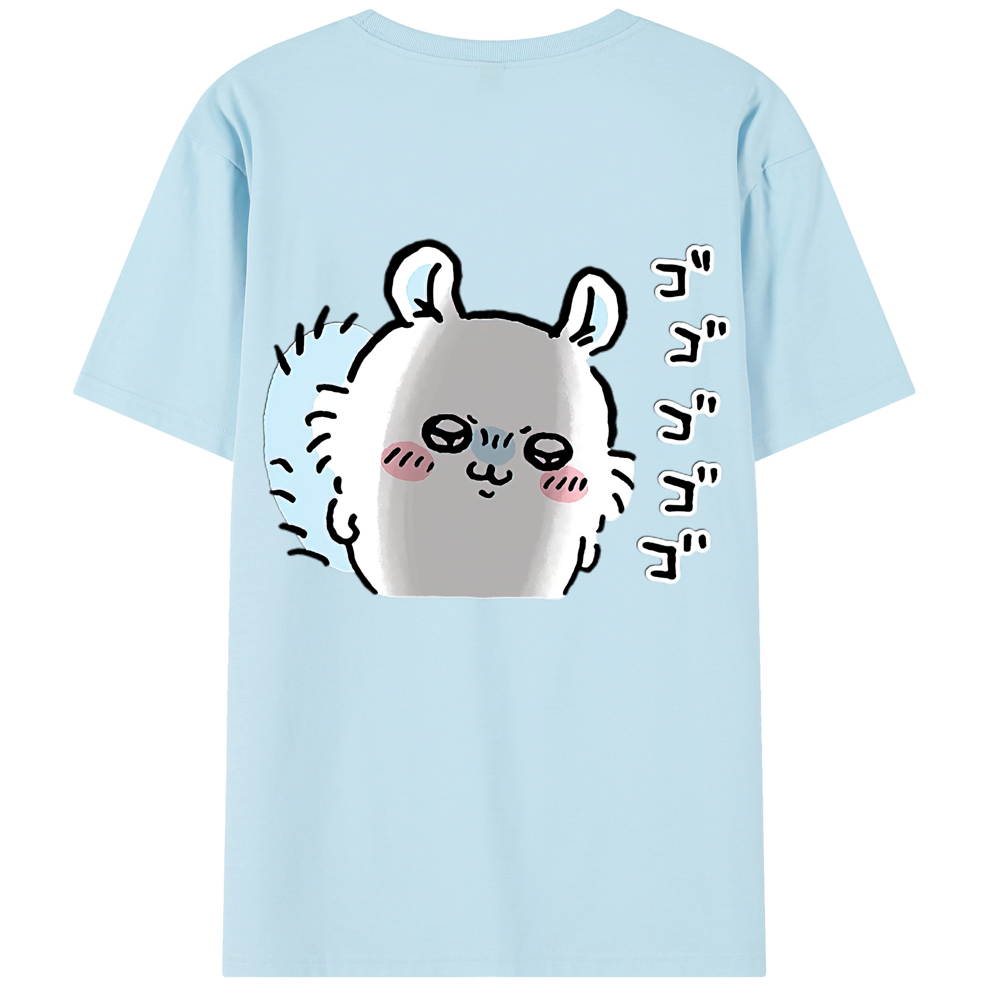 （画像用） ちいかわ モモンガ Chii-kawa Momonga 綿100％半袖Tシャツ（背面プリント）